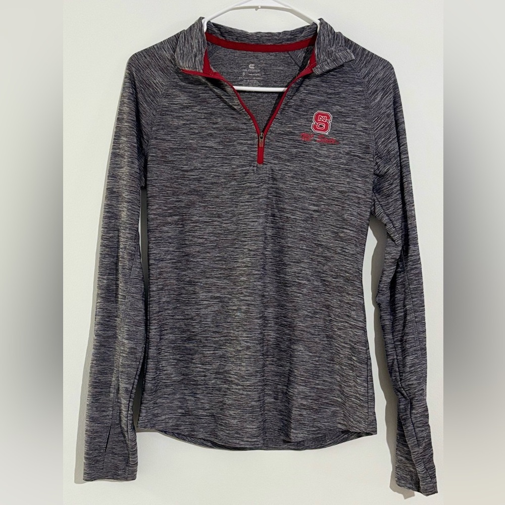 NC State Wolfpack Grey Quarter-Zip Long Sleeve – Size Small - Picture 2 of 5
